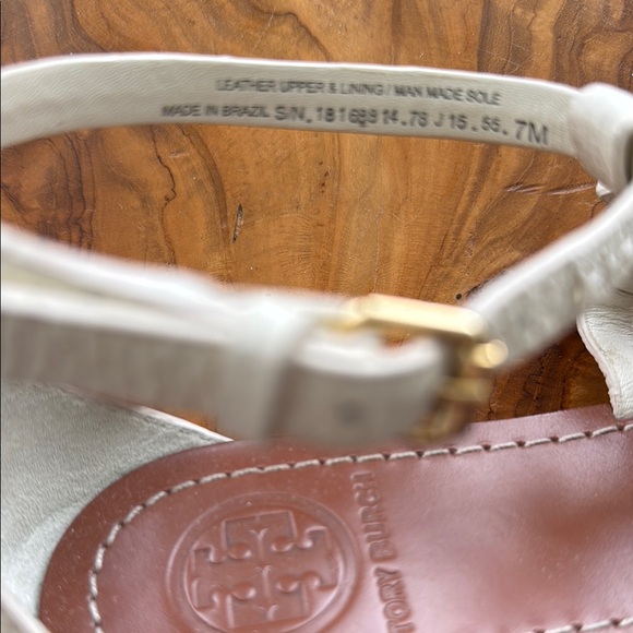 Tory Burch White Leather Sandals - Picture 2 of 5